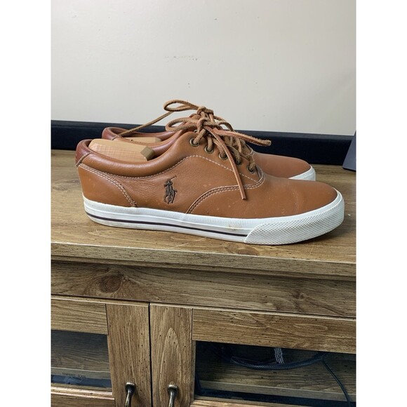 Polo Ralph Lauren Men’s Size 11 D Brown Vaughn Shoes Leather W/Stretchers main image 6